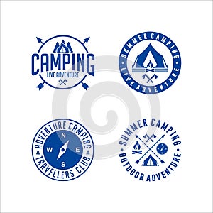 Camping Adventure Logo Circle Collection