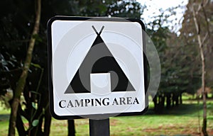 Camping Area Sign