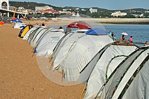 Camping on the beach