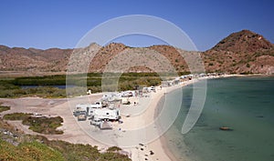 Camping on the beach