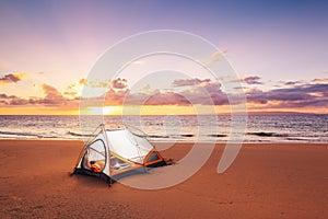 Camping on the Beach photo