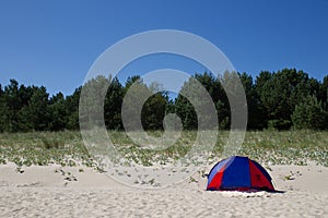 Camping on the beach