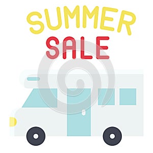 Camping Car icon, Summer sale related vector