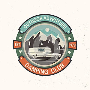 Camping club. Vector illustration.