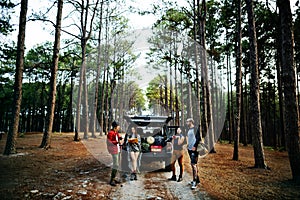 Camping Coffee Break Togetherness Friendship Concept