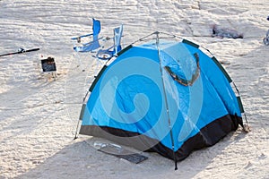 Camping in the desert nearby Sur Fence Beach and sea, Amazing View, Oman