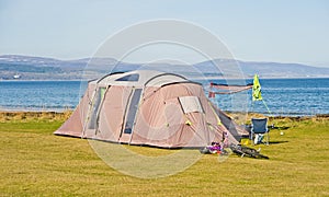 Camping: Dornoch Firth, Scotland.