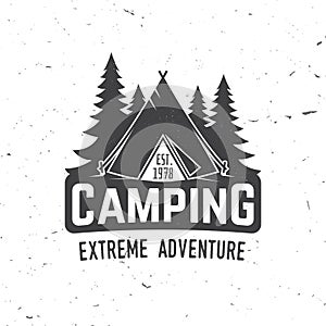 Camping extreme adventure . Vector illustration.