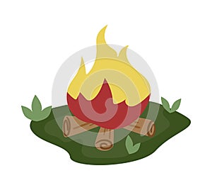 Camping Fire Place Composition