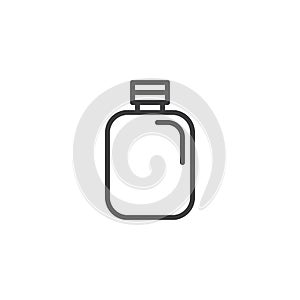 Camping flask line icon