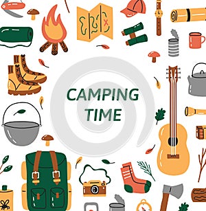 Camping frame template