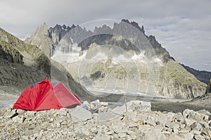 Camping in the french Alps