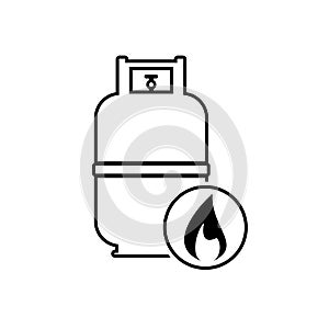 Camping gas bottle, Gas Bottle Icon or logo