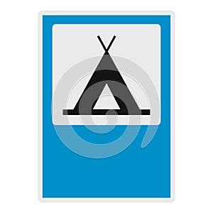 Camping icon, flat style.