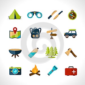 Camping Icons Set vector design illustration