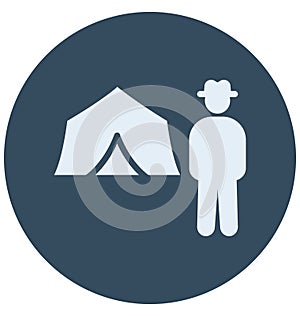 Camping Isolated Vector Icon which can easily modify or edit photo