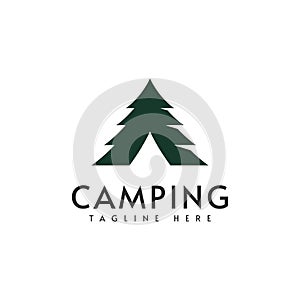 Camping logo vector design illustration template