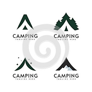 Camping logo vector design illustration template