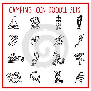 Camping-Map-Line-Icon-Doodle-Packs