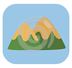 Camping mountains, icon