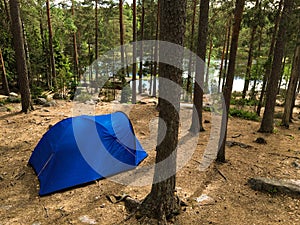 Camping in Nuuksio National Park, Finland