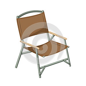 Camping portable chair. Folding chair for camping, recreation, garden, beach.