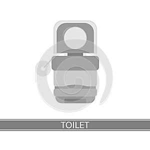 Camping portable toilet icon