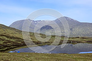 Camping rannoch moor scottish highlands