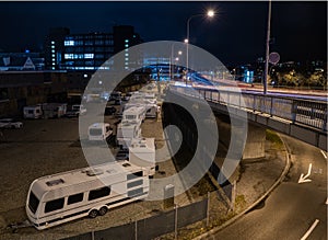 A camping of Roma itinerant people in Zurich