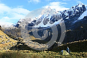 Camping on Santa Cruz Trek - Huascaran National Park, Peru