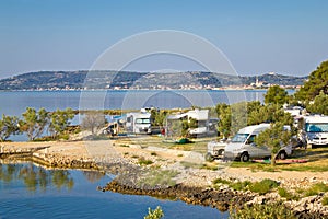 Camping by the sea in Croatia