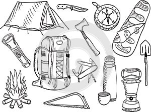 Camping set - sketch