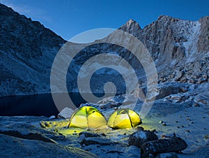 Camping in the Sierra Nevada Mountains
