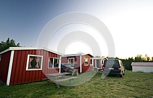 Camping site at dusk