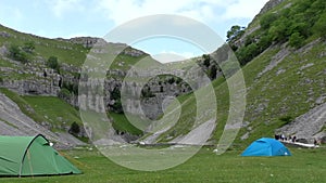 Camping site at Malham Cove