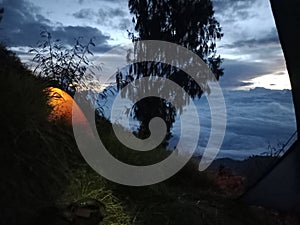 Camping site on mount agung via pucang