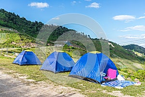Camping site on mountain of Thailand