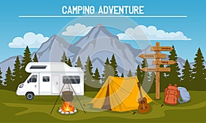 Camping Site Scene photo