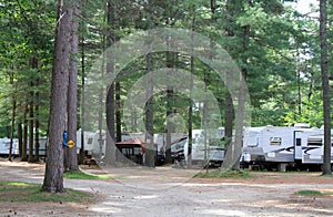 Camping site at waterfront