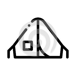 Camping Tent Alpinism Sport Equipment Vector Icon