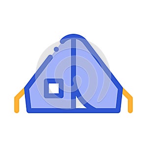 Camping Tent Alpinism Sport Equipment Vector Icon