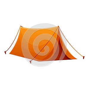 Camping tent icon, cartoon style