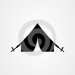 Camping tent icon vector design