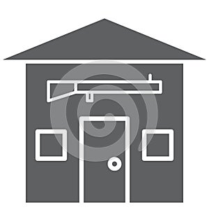 Camping Tent Isolated Vector Icon that can be easily modified or edit photo