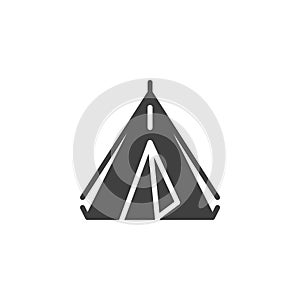 Camping tent vector icon