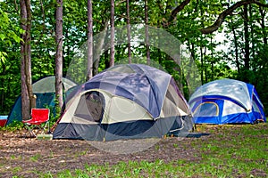 Camping Tents at Campground