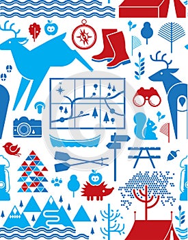 Camping themed background