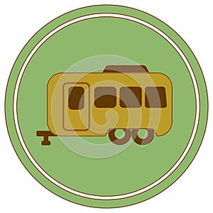 Camping trailer icon