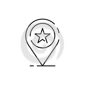 Camping, travel and picnic icon. Line style icons for web and ui design. Contains such as tent, compasses, mountain and other