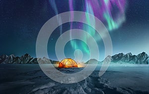Camping Under The Northern Lights photo
